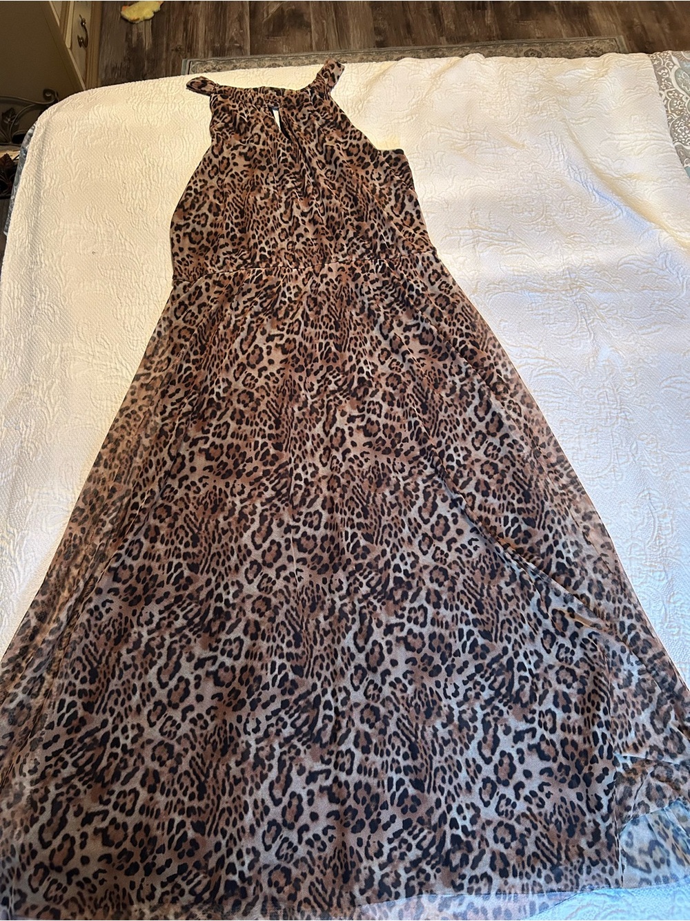 Chico's Leopard Print Halter Maxi Dress - Brown & Black